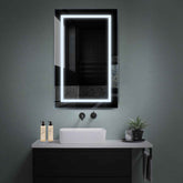 Specchio LED Verticale | Controllo tramite interruttore a muro | Luce bianca fredda - Reyze Serie Salono Modello 1